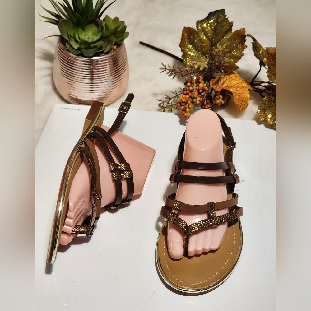 Carlos by Carlos Santana Brown Gladiator Sandals